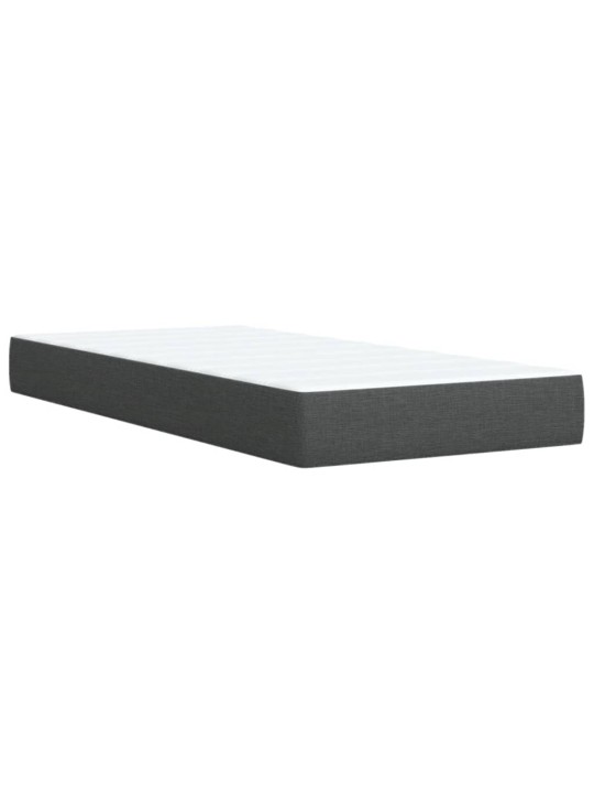 Box spring postel s matrací tmavě šedá 90x200 cm textil