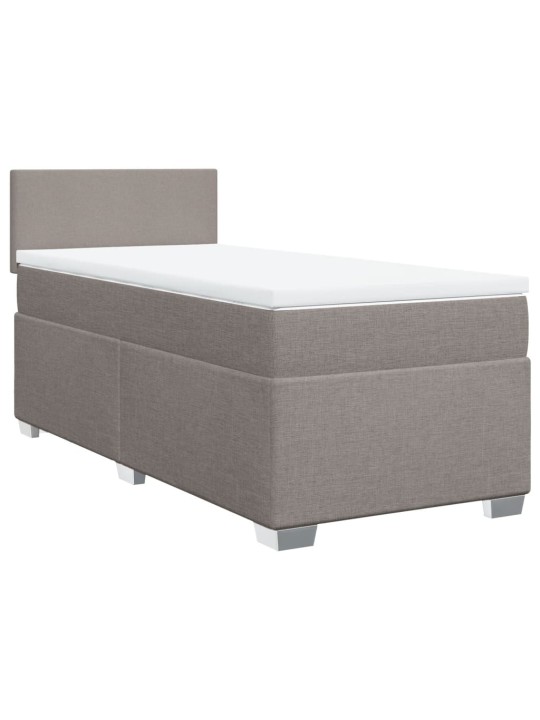 Box spring postel s matrací taupe 90x200 cm textil