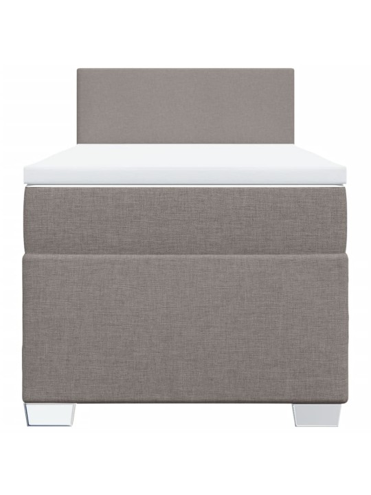 Box spring postel s matrací taupe 90x200 cm textil