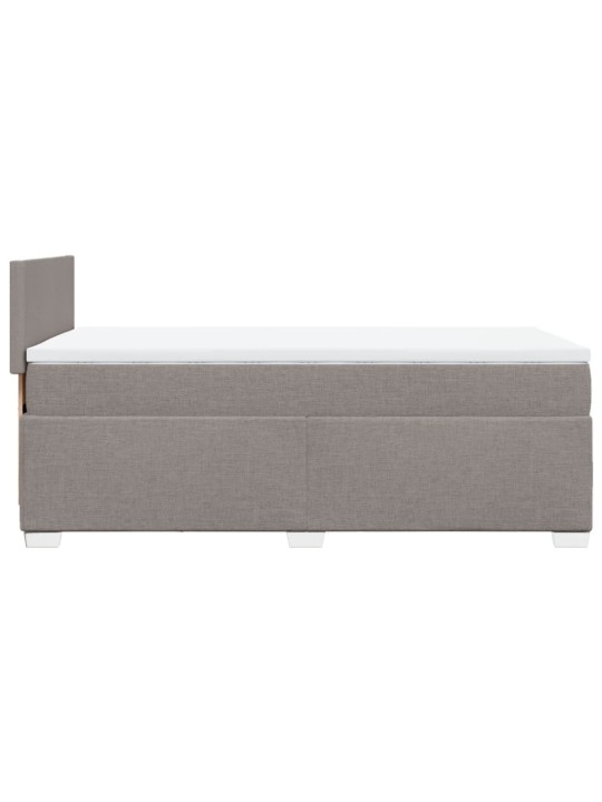 Box spring postel s matrací taupe 90x200 cm textil