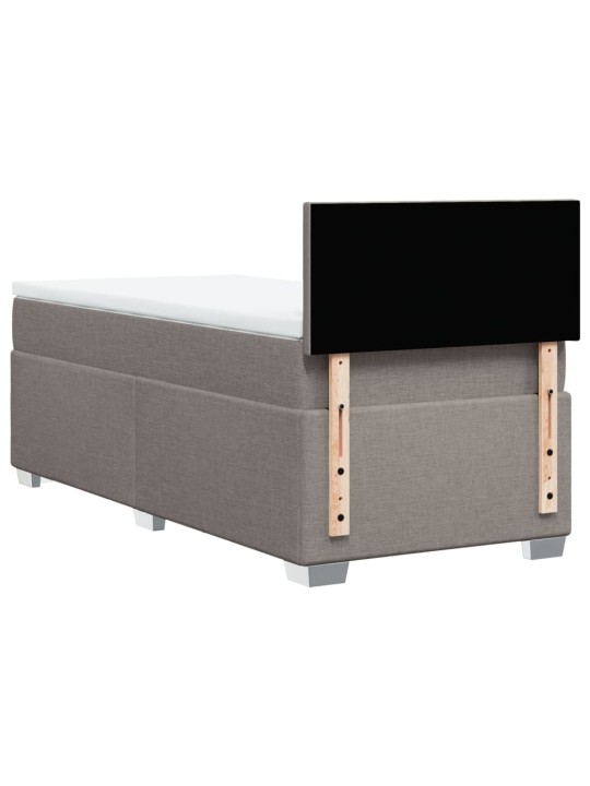 Box spring postel s matrací taupe 90x200 cm textil