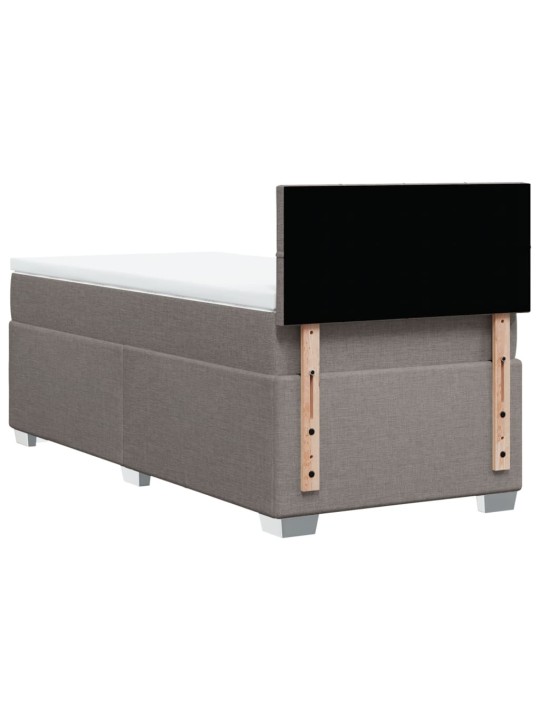 Box spring postel s matrací taupe 90x200 cm textil