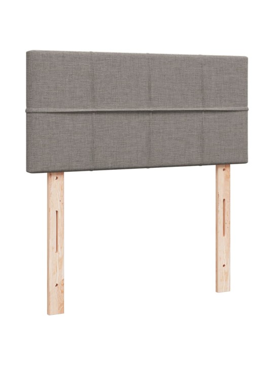 Box spring postel s matrací taupe 90x200 cm textil
