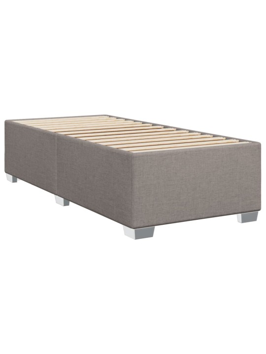 Box spring postel s matrací taupe 90x200 cm textil