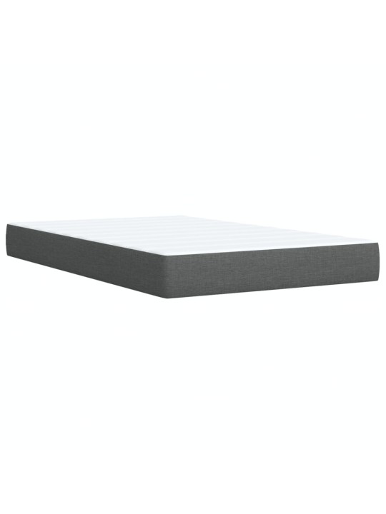 Box spring postel s matrací tmavě šedá 90x200 cm textil