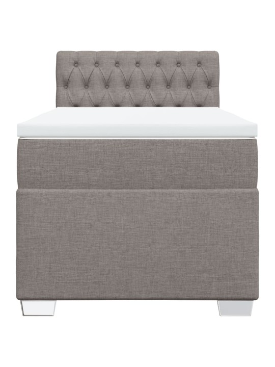 Box spring postel s matrací taupe 90x200 cm textil