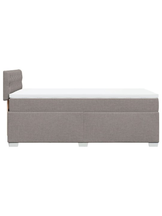 Box spring postel s matrací taupe 90x200 cm textil