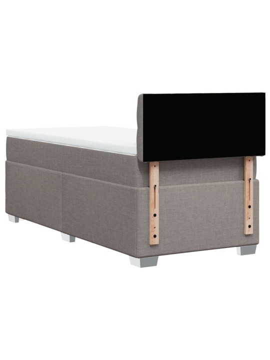 Box spring postel s matrací taupe 90x200 cm textil