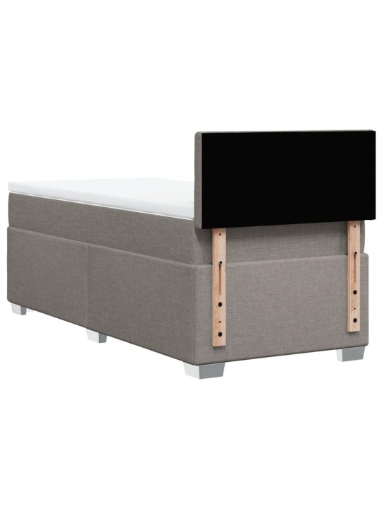 Box spring postel s matrací taupe 90x200 cm textil