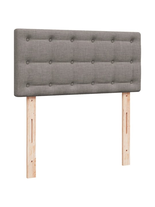 Box spring postel s matrací taupe 90x200 cm textil