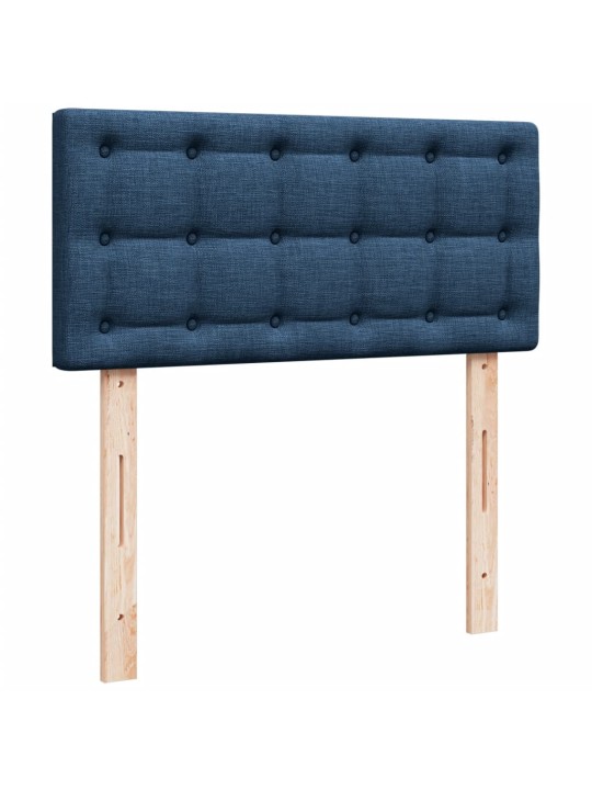 Box spring postel s matrací modrá 90x200 cm textil