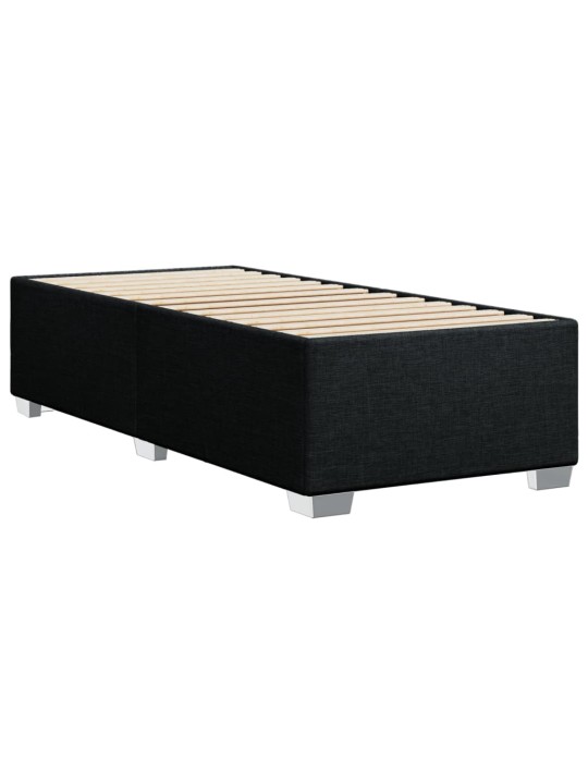 Box spring postel s matrací černá 100 x 200 cm textil