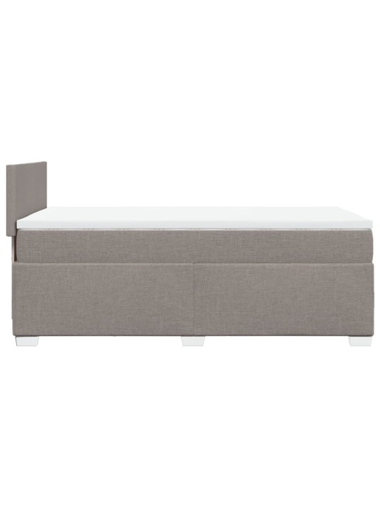 Box spring postel s matrací taupe 100 x 200 cm textil