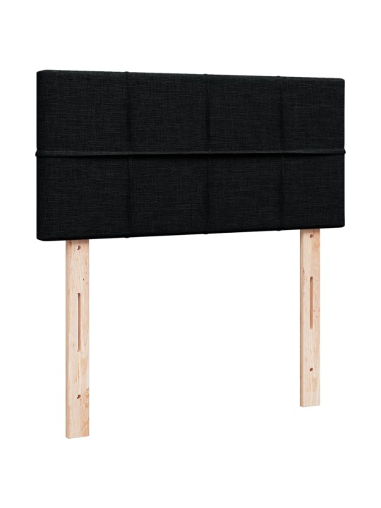 Box spring postel s matrací černá 100 x 200 cm textil