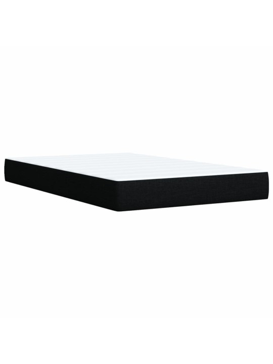 Box spring postel s matrací černá 100 x 200 cm textil