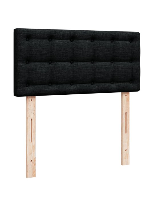 Box spring postel s matrací černá 100 x 200 cm textil