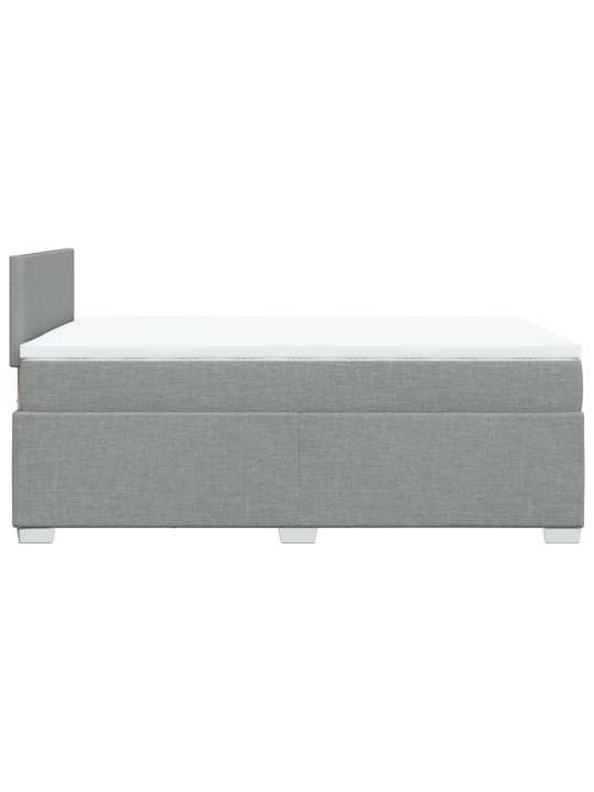 Box spring postel s matrací světle šedá 120x190 cm textil