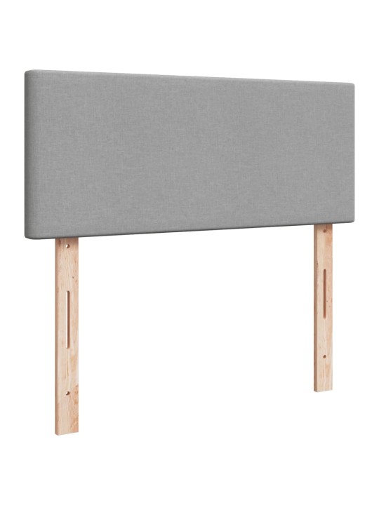 Box spring postel s matrací světle šedá 120x190 cm textil
