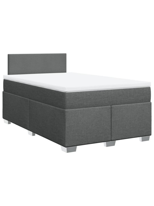 Box spring postel s matrací tmavě šedá 120x190 cm textil