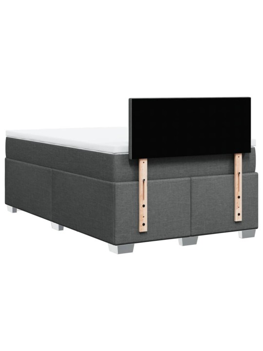 Box spring postel s matrací tmavě šedá 120x190 cm textil