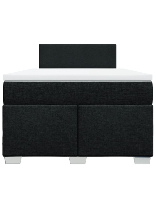 Box spring postel s matrací černá 120x190 cm textil