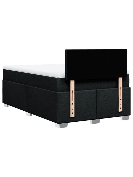 Box spring postel s matrací černá 120x190 cm textil