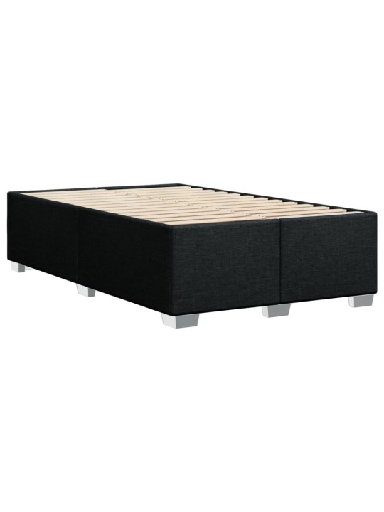 Box spring postel s matrací černá 120x190 cm textil