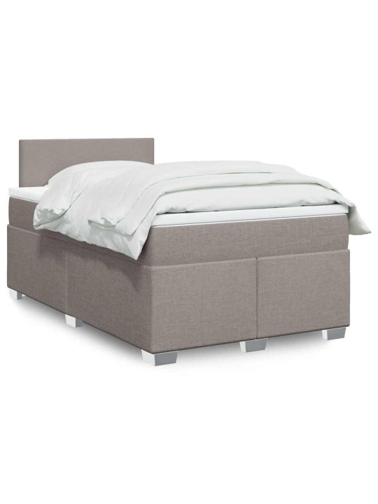 Box spring postel s matrací taupe 120x190 cm textil