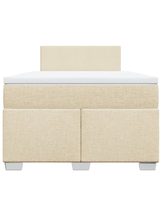 Box spring postel s matrací krémová 120x190 cm textil