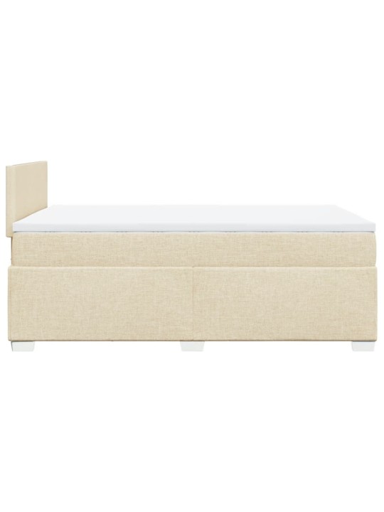 Box spring postel s matrací krémová 120x190 cm textil