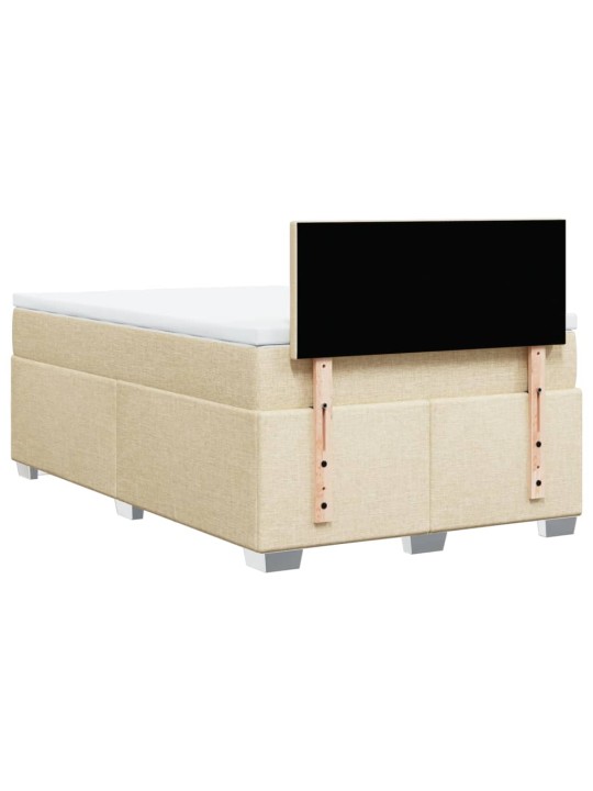 Box spring postel s matrací krémová 120x190 cm textil