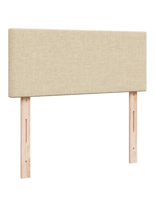 Box spring postel s matrací krémová 120x190 cm textil