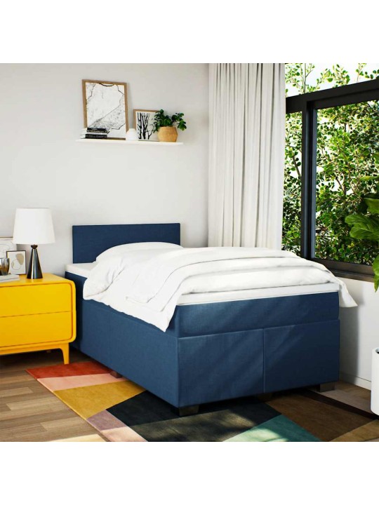 Box spring postel s matrací černá 120x190 cm textil