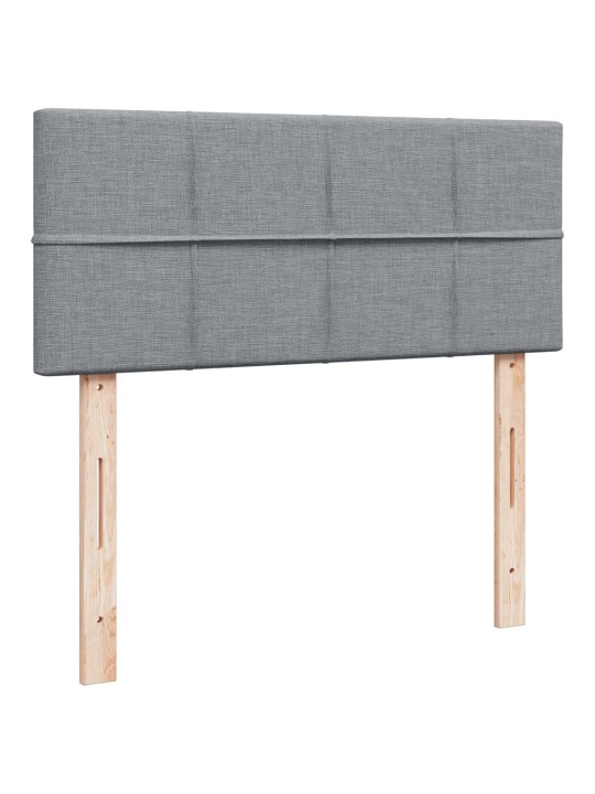 Box spring postel s matrací světle šedá 120x190 cm textil