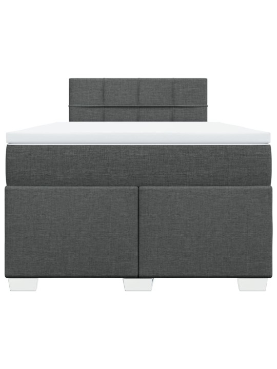 Box spring postel s matrací tmavě šedá 120x190 cm textil
