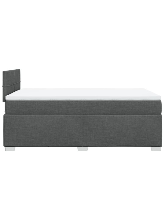 Box spring postel s matrací tmavě šedá 120x190 cm textil