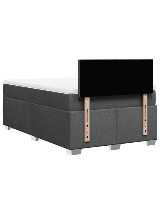 Box spring postel s matrací tmavě šedá 120x190 cm textil