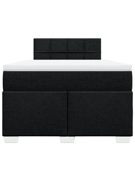 Box spring postel s matrací černá 120x190 cm textil