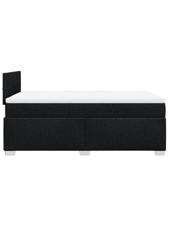 Box spring postel s matrací černá 120x190 cm textil