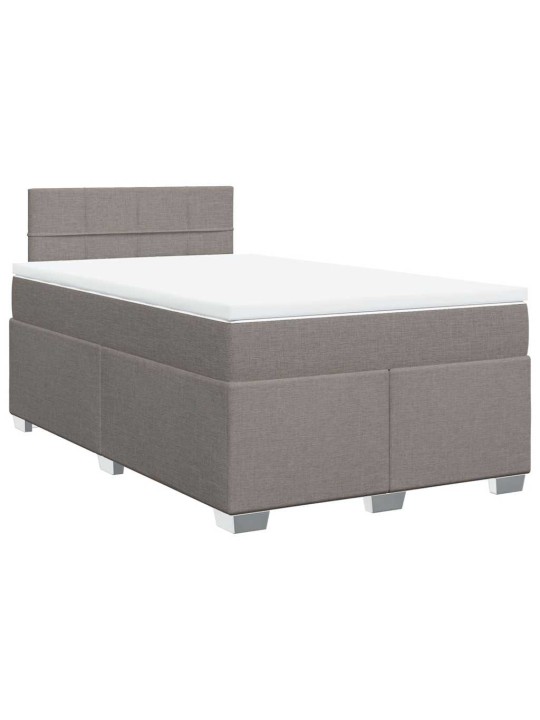 Box spring postel s matrací taupe 120x190 cm textil