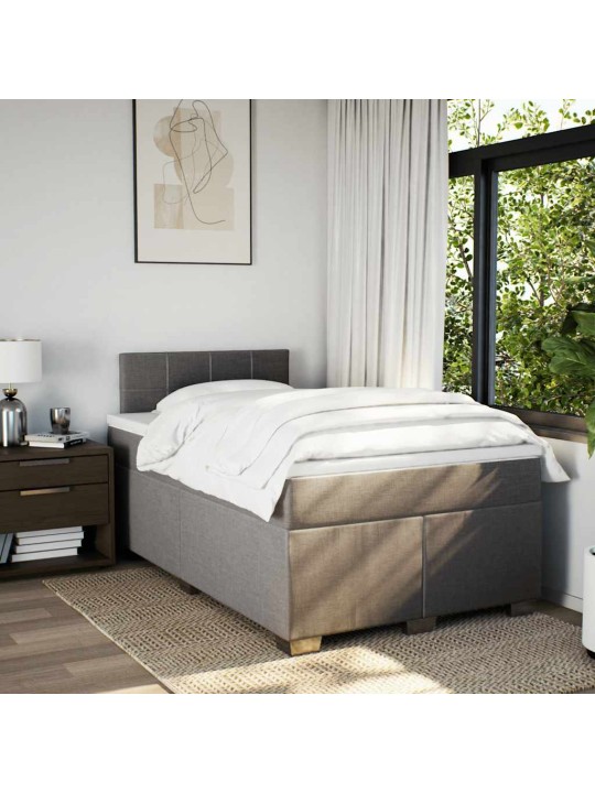 Box spring postel s matrací taupe 120x190 cm textil