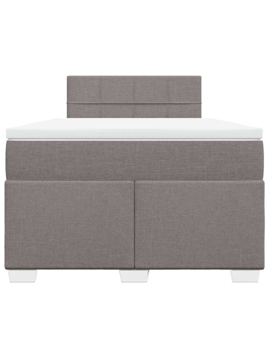Box spring postel s matrací taupe 120x190 cm textil
