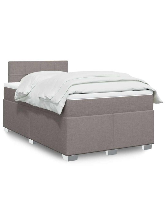 Box spring postel s matrací taupe 120x190 cm textil
