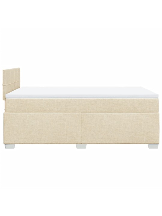 Box spring postel s matrací krémová 120x190 cm textil