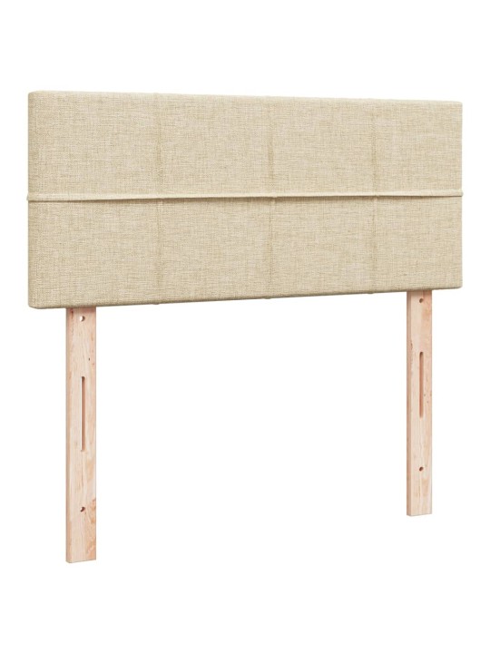 Box spring postel s matrací krémová 120x190 cm textil