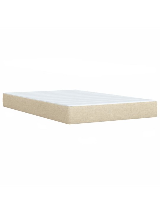 Box spring postel s matrací krémová 120x190 cm textil