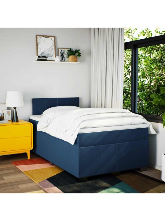 Box spring postel s matrací černá 120x190 cm textil