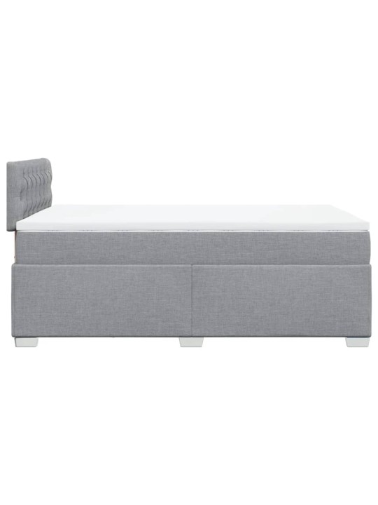 Box spring postel s matrací světle šedá 120x190 cm textil
