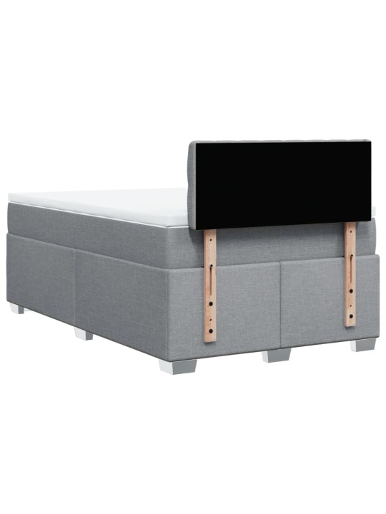 Box spring postel s matrací světle šedá 120x190 cm textil