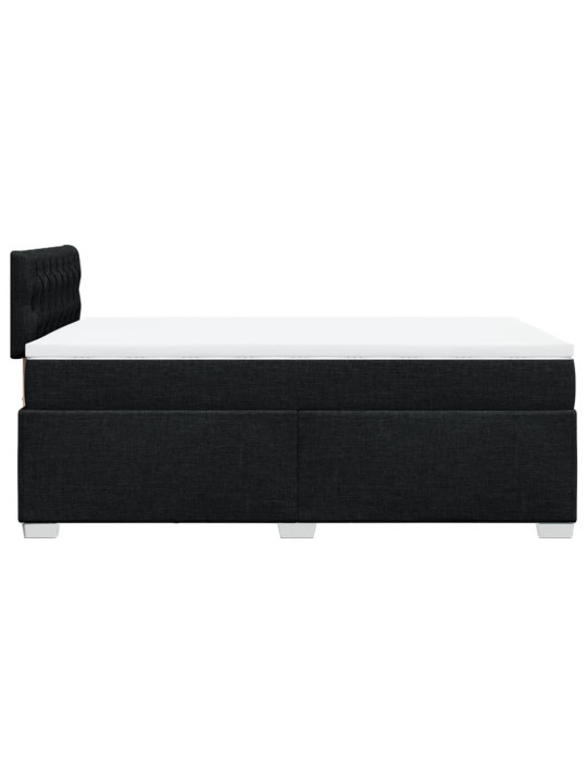 Box spring postel s matrací černá 120x190 cm textil